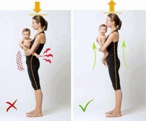 Lifting baby posture